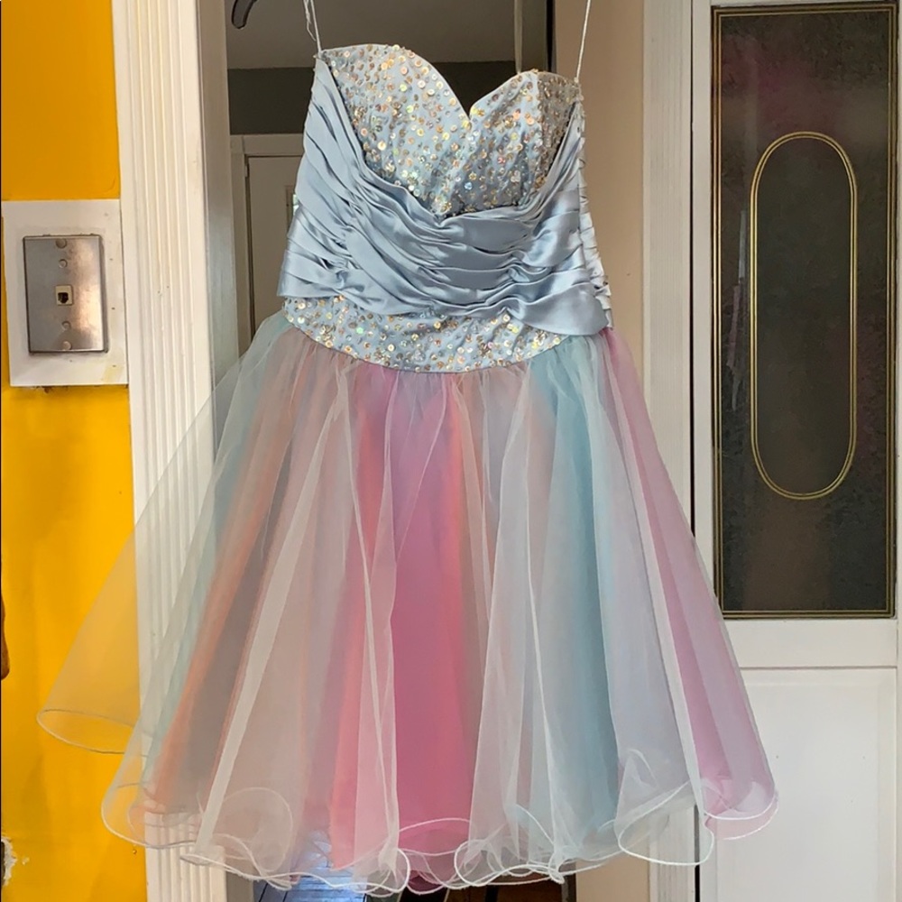 Pastel blue formal dress